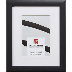 Craig Frames 1WB3BK 22 x 28 Inch Black Picture Frame Matted to Display an 18 x 24 Inch Photo