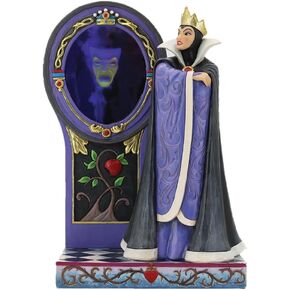 Enesco Disney Traditions by Jim Shore Snow White and The Seven Dwarfs Evil Queen Mirror Scene Figurine, 9.5 Inch, Multicolor