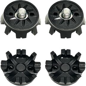 28 Pcs Golf Shoe Spikes metal thread screw in 1/4 Metric (Black)
