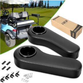 Rear Seat Kit Arm Rest Set with Cup Holder for EZGO Yamaha Club Car