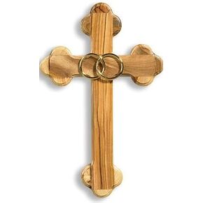 Vaticano Arts Olive Wood Wedding Marriage Cross