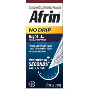 AFRIN NO DRIP Night 12hr Pump Mist Twin Pack 30ml (2x15ml)