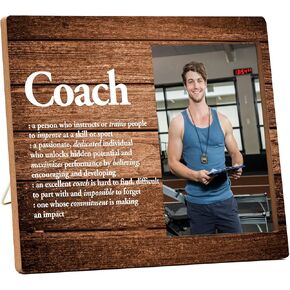 Coach Picture Frame, Baseball Basketball Soccer Softball Volleyball Coach Gifts for Women Men Coaches, Coach Definition Photo Frame, Best Coach Gift for Birthday Graduation Retirement Christmas -G(01)
