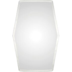 Ren-Wil Night Dove Design Tel Aviv Mirror by Jonathan Wilner, All-Glass, 35.5 by 23.5 Inches