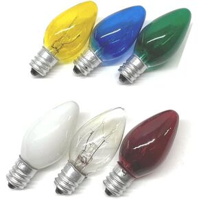 Assorted Color Night Light Bulb - 6PC