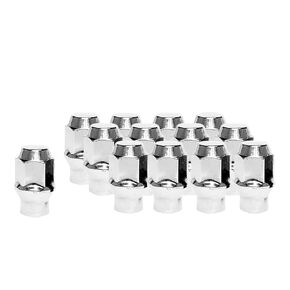 7/16-20 Extra Thread Lug Nuts, Hunting Horse 20 Pack 1.44" Tall 3/4" Hex Conical Seat Closed End Lug Nuts, Chrome