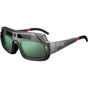 Adjustable Welding Eye Glasses, Solar Powered Welding Goggles with Automatic Darkening, Arc PC Lens, Eye Protection, True Color Anti-Glare Welding Goggles for Grinding Plasma Cutting