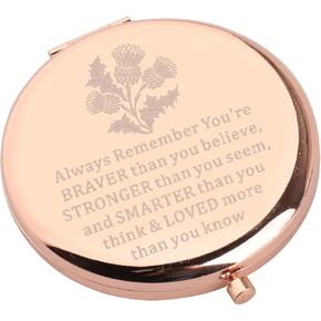 WSNANG Scottish Thistle Gifts Makeup Mirror Thistle Flower Gifts Scottish Blessing Gifts for Women Scottish Thistle Lover Gift (Thistle Mirror-rg)