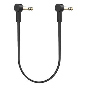 Rock Stock 1/4" Stereo TRS Flat Patch Cables - 36" Ultra-Thin, Right Angle, Low Profile, Gold Plated, Braided Shielding - Maximize Pedalboard Space, Eliminate Noise, Connect Guitar Effects Pedals
