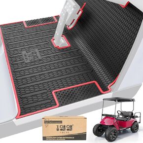 10L0L Golf Cart Mat with Shoe Sole Clean Area,All-Weather Full Coverage Floor Mat - Heavy Duty, Perfect for EZGO TXT (1996+), Express S4 (2012-2020), EX1 (2020), Valor, Cushman Workhorse