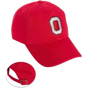 Desert Cactus The Ohio State University Baseball Hat OSU Buckeyes Brimmed Embroirderd Hats Cap Adjustable Cloth Strap Adult (Style C1) Red