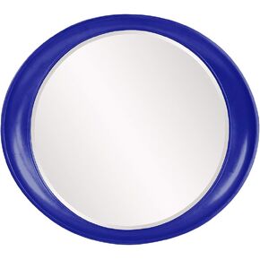 Howard Elliott Ellipse Hanging Oval Wall Mirror, 35 x 39 Inch, Burnished Silver