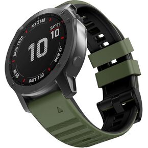 Compatible with Garmin Fenix 6/6 Pro Band 22MM Easy-fit Soft Silicone Watch Bands Replacement for Fenix 5 Plus/Fenix 5 /Forerunner 935/Forerunner 945/Approach s60/ Quatix 5 Smartwatches