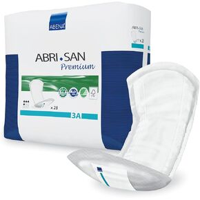 Collections Etc Abri-San Fast-Acting Instant Absorbing Bladder Control Pads | Holds 22 Ounces | Polyethylene, Cellulose and Other | Includes 28 Pads