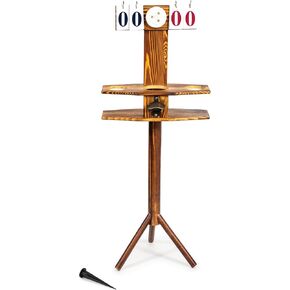 Wild Sports Outdoor Scoreboard Keeper with Drink Holders and LED Lights - Perfect Accessory for Backyard Cornhole and Yard Games Medium