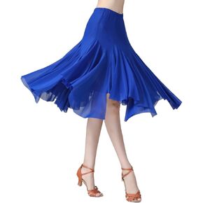 Honeystore Women's Irregular Latin Dance Skirt 1920s Swing Waltz Dance Costume