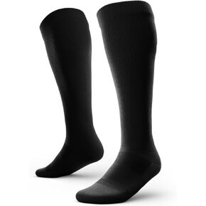Outway Flagship Black Knee High Compression Socks for Women and Men, Moisture-Wicking Athletic Tall Knee High Socks