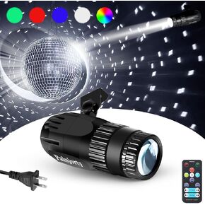 Pin Spotlight with Remote 15W Pinspot Light Plug in for Disco Ball for Party Stage (65'' Extra Long Power Cord)