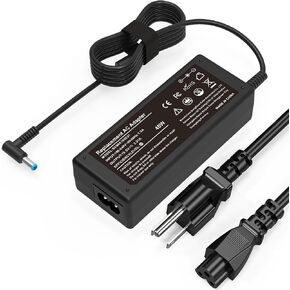 New Slim 65W Laptop charger for HP envy x360, spectre x360 13-4193nr 15t-ap000 15-ap001nx, ProBook X360 11 450 650 640 G1 G2 G3 G4 G5 G6 G7, EliteBook Stream Pavilion X360 Blue Tip Power Supply Cord