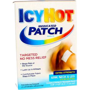 ICY HOT Medicated Patches Extra Strength Small, Arm, Neck, Leg, 5 Ea (6 Pack)