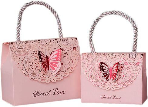 Eyxia Wedding Favor Boxes Flower Laser Cut Party Favors Bags Baby Shower Candy Holders Gift Box Set Butterfly Event Decoration Wholesale 20pcs Blue in Saudi Arabia