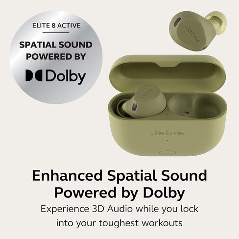Jabra Elite 8 Active Gen 2 Bluetooth Wireless Earbuds with Dolby Audio Spatial Sound - Advanced Workout Waterproof Headphones with Noise Cancelling, Military Grade with Smart Case - Navy in Saudi Arabia