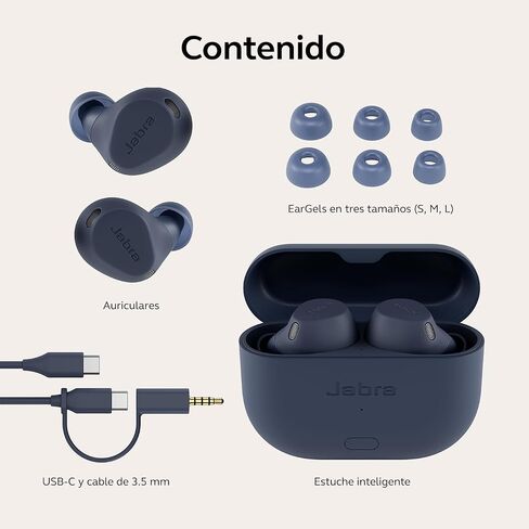 سماعات أذن Jabra Elite 8 Active Gen 2 بلوتوث لاسلكية مع صوت دولبي الصوتي المكاني - سماعات رأس مقاومة للماء للتمرين مع خاصية إلغاء الضوضاء، درجة عسكرية مع حافظة ذكية - كحلي in Saudi Arabia