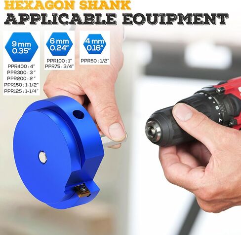 مخرطة أنابيب PVC مقاس 3 بوصة، مخرطة أنابيب القصب تتلاءم مع المثقاب القياسي 1/2 بوصة سداسي 3/8 بوصة، موفر مقبس PVC، أداة مخرطة PVC لأنابيب SCH40 PVC، أنابيب ABS PVC، CPVC in Saudi Arabia
