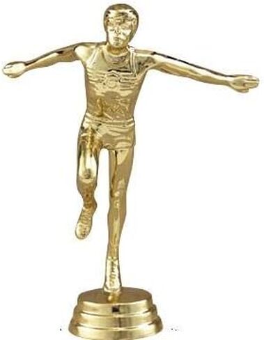 Crown Awards Track and Field Trophies with Custom Engraving, 6" Personalized Finish Line Running Trophy On Black Base Prime in Saudi Arabia