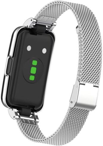متوافق مع Huawei Band 8 Band، ملحقات سوار معصم بديل من الفولاذ المقاوم للصدأ مع إطار معدني لهاتف Huawei Band 7/8/9 in Saudi Arabia
