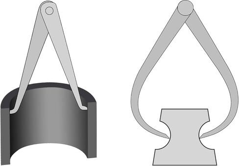 uxcell 2pcs Outside Caliper 300mm 12 Inch 410 Stainless Steel Firm Friction Joint for Internal Measurements in Saudi Arabia