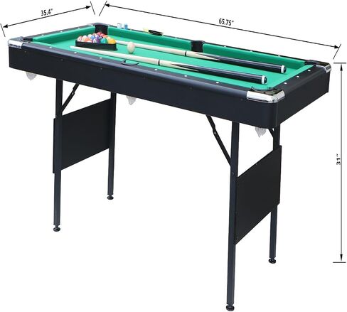 5.5 FT 3-in-1 Portable Pool Table,Stable Pool Table,Mini Billiard Table,Billiard Table,Table Tennis,Dining Table,with Safety Anti Collapse Locks Legs,for Adult/Teenagers/Kids/Fami in Saudi Arabia