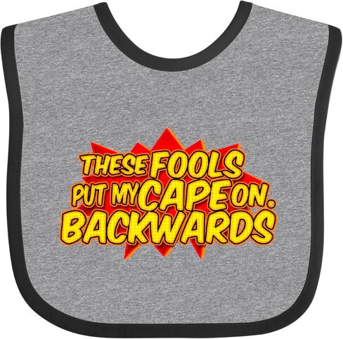 إنكتاستيك هؤلاء الحمقى يضعون عباءتي على Backwards® Red Baby Bib أبيض وأسود Edc5 in Saudi Arabia