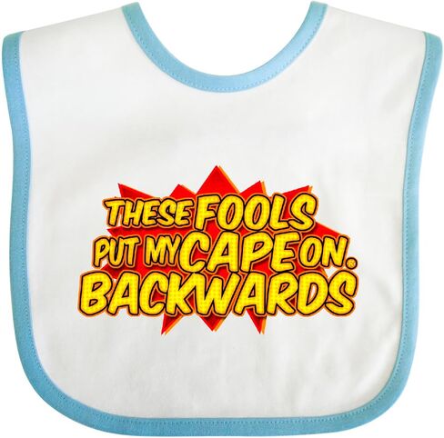 إنكتاستيك هؤلاء الحمقى يضعون عباءتي على Backwards® Red Baby Bib أبيض وأسود Edc5 in Saudi Arabia