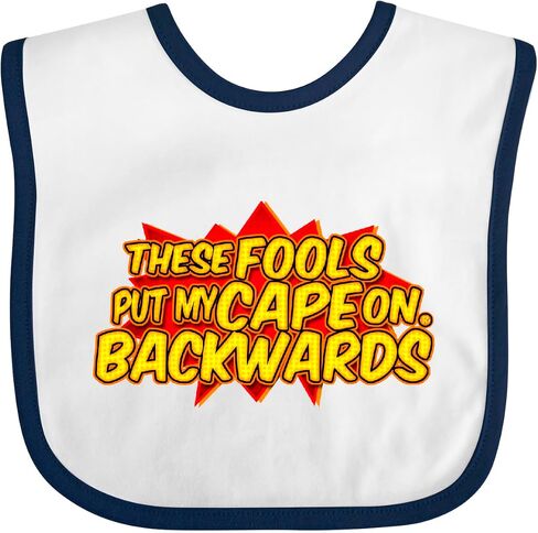 إنكتاستيك هؤلاء الحمقى يضعون عباءتي على Backwards® Red Baby Bib أبيض وأسود Edc5 in Saudi Arabia