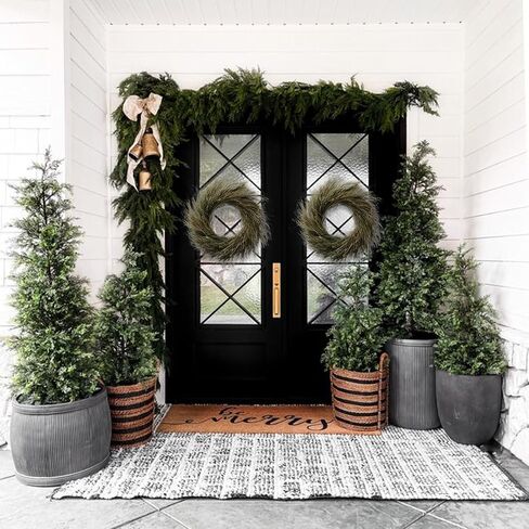 TEMPUS 20 inch Fall Wreath for Front Door Premium Artificial Wreath Fall Decorations DIY for Farmhouse Home Outdoor/Indoor in Saudi Arabia