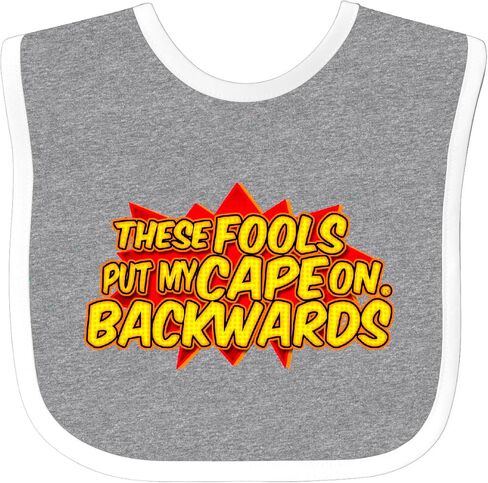 إنكتاستيك هؤلاء الحمقى يضعون عباءتي على Backwards® Red Baby Bib أبيض وأسود Edc5 in Saudi Arabia