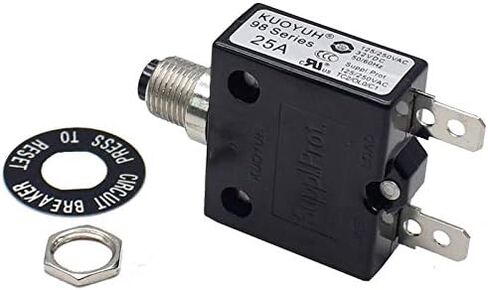 قطعة واحدة من سلسلة KUOYUH 98 125/250VAC 32VDC 50/60 هرتز زر الضغط اليدوي لإعادة الضبط قاطع دائرة الحمل الزائد الحراري مع غطاء غبار شفاف مقاوم للماء 3-70 أمبير (25 أمبير قطعة واحدة) in Kuwait
