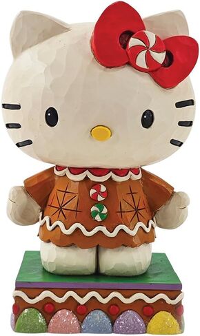 Enesco Sanrio by Jim Shore Hello Kitty Dressed in Gingerbread Figurine- Stone Resin Hand Painted Crafted Collectible Hello Kitty Figurines Christmas Home Decor Statue, 5 Inch in Saudi Arabia
