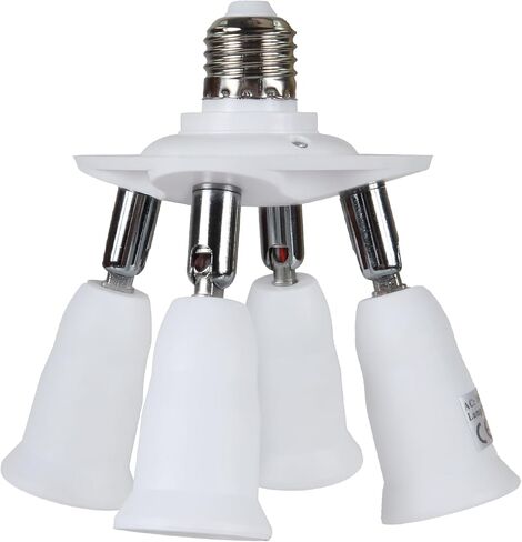 8T8 5 in 1 E26 Light Bulb Socket Splitter Converter Adapter 360 Degree Adjustable I Stardand LED Lamp Base Holder, Each Port 60 Watt, Total 300 Watt in Saudi Arabia