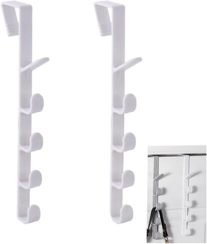 10 Hook Over The Door Hooks, 2 Pcs Over The Door Hooks for Hanging Towel Rack Coat Rack Purse Organizer for Closet Hooks The Door Purse Towel Door Hanger Hook for Door Hat Coat Family in Saudi Arabia