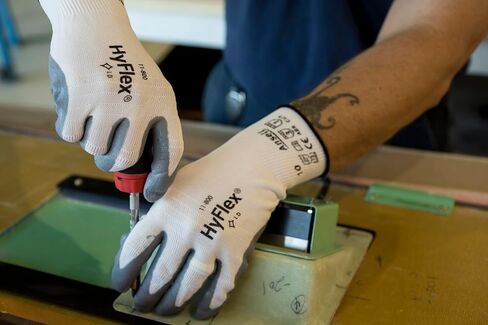 Ansell HyFlex 11-800 Nylon Glove, Gray Foam Nitrile Coating, Knit Wrist Cuff, Large, Size 9 (Pack of 12) in Saudi Arabia