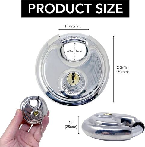 60 Disc Padlock with Combination Locks Keyless Security Code Circle Stainless Steel Lock for Gym, School, Outdoor Use, Home and Office Security Wholesale Bulk Lot in Saudi Arabia