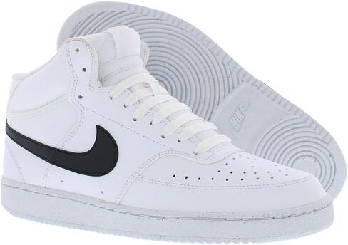 حذاء Nike Court Vision Mid NN للرجال مقاس 9، اللون: أبيض/أسود/أبيض in Saudi Arabia