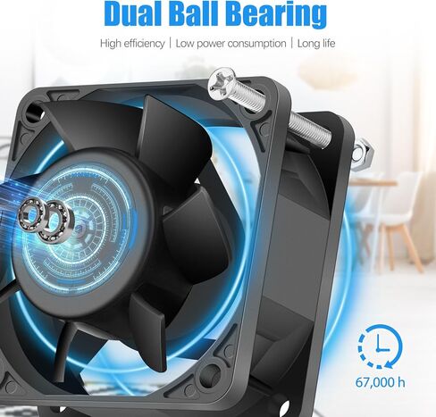 Small 4010 High Speed DC 12V Brushless 40mm x 10mm Dual Ball Bearing Mini 6500RPM Cooling Fan for Electronic Products 3D Printer Cooler 2-Pack in Saudi Arabia