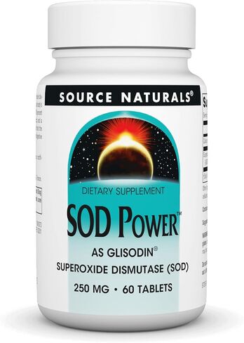 Source Naturals SOD Power As Glisodin Superoxide Dismutase Nutricosmetic Supplement 250mg - 60 Tablets in Saudi Arabia