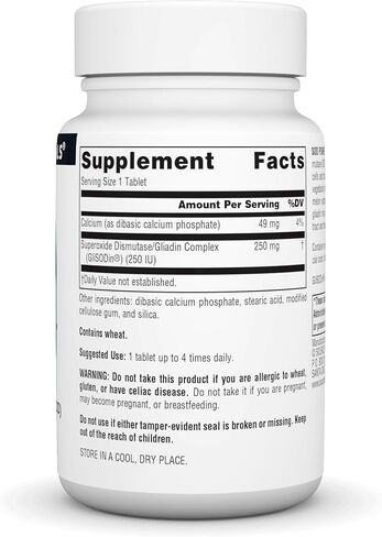 Source Naturals SOD Power As Glisodin Superoxide Dismutase Nutricosmetic Supplement 250mg - 60 Tablets in Saudi Arabia