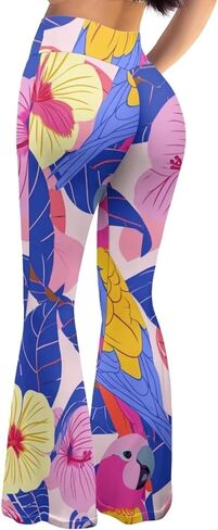 Modysero Comfy Yoga Pants Women High Waisted Bell Bottom Pants for Woman Personalized Print Flare Leggings Stretch in Saudi Arabia