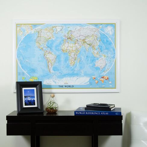 Craig Frames Wayfarer, Classic World Push Pin Travel Map in Saudi Arabia