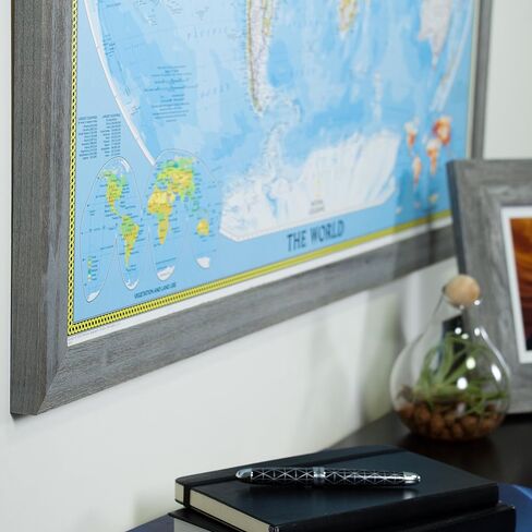 Craig Frames Wayfarer, Classic World Push Pin Travel Map in Saudi Arabia